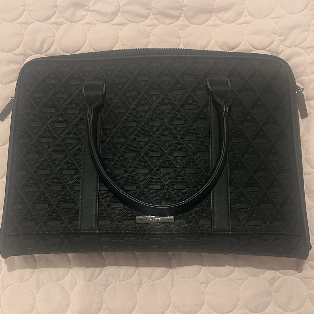 Aldo Black Geometric Laptop Bag